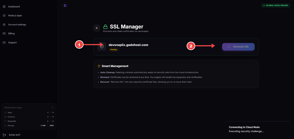 Generate Free SSL Certificate